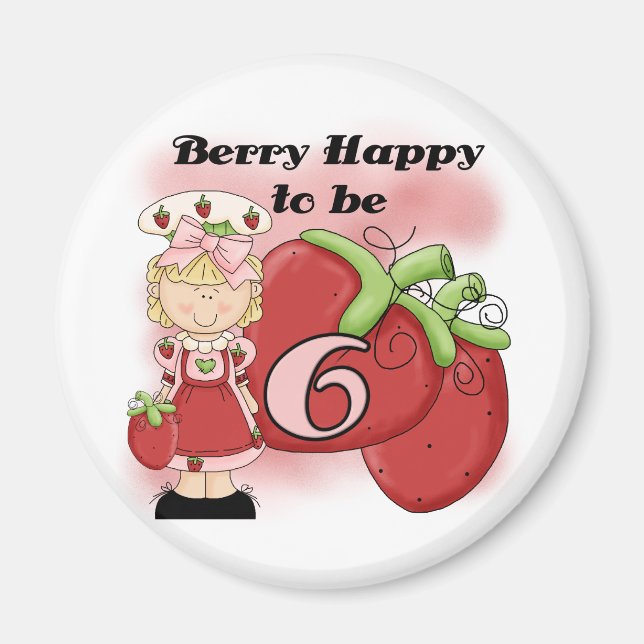 Blonde Berry 6th Birthday T-shirts and Gifts Magnet (Front)