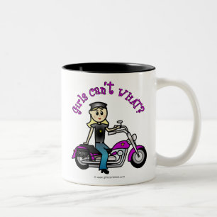 Blonde Biker Two-Tone Coffee Mug