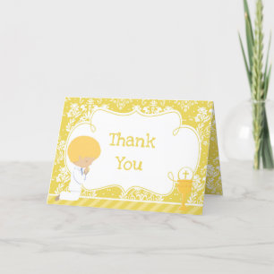 Blonde Boy First Communion 'Thank You' Thank You Card