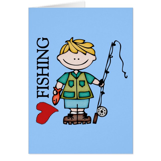 Blonde Boy I Love Fishing (Front)