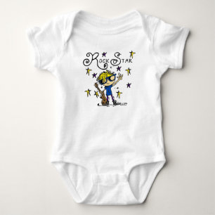 Blonde Boy Rock Star Baby Bodysuit