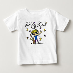 Blonde Boy Rock Star Baby T-Shirt