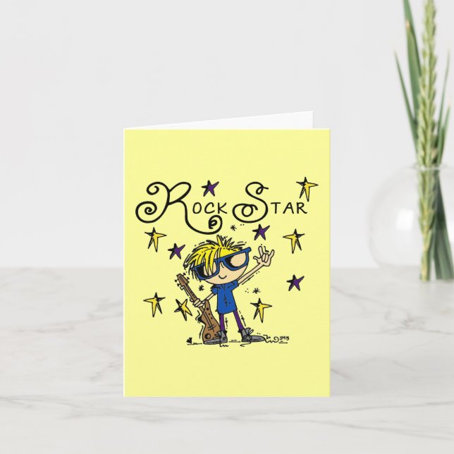 Blonde Boy Rock Star Card (Front)