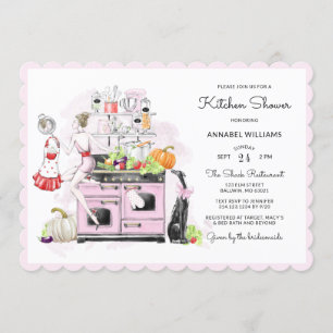 Blonde Bride Retro Bridal Kitchen Shower Invitation
