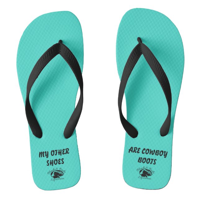 Blonde & Broke - Flip Flops - Black Logo (Footbed)