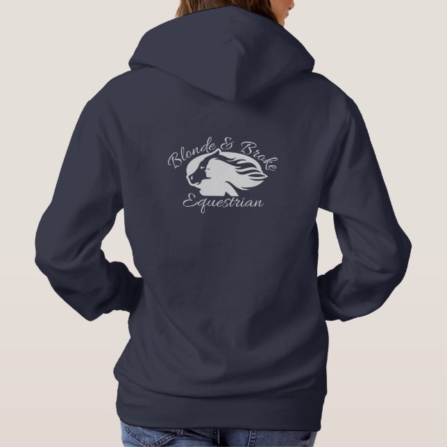 Blonde & Broke - Hoodie - White Logo (Front/Back) (Back)