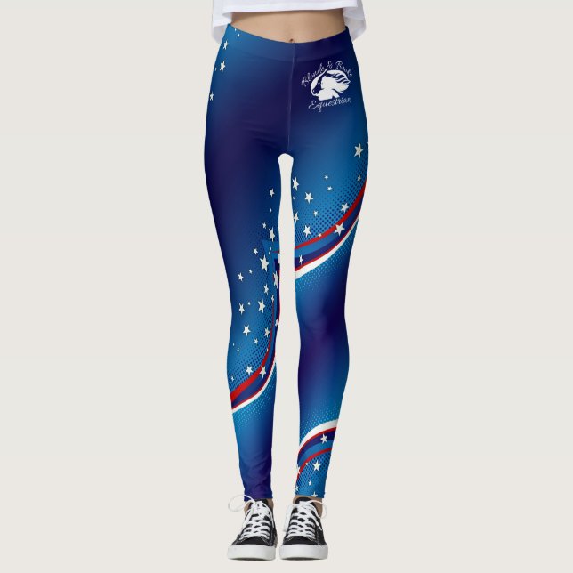 Blonde & Broke - Patterned Leggings - White Logo (Front)