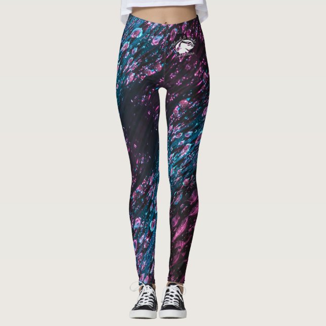 Blonde & Broke - Patterned Leggings - White Logo (Front)