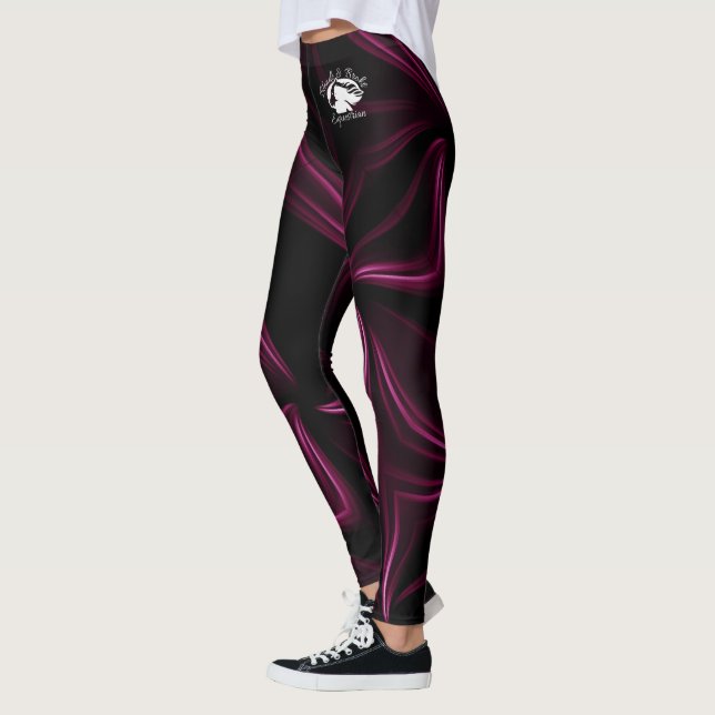 Blonde & Broke - Patterned Leggings - White Logo (Left)