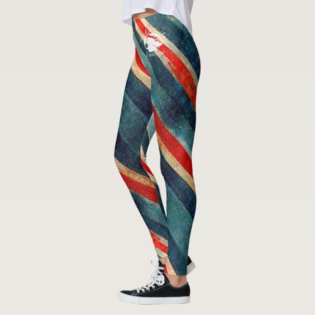 Blonde & Broke - Patterned Leggings - White Logo (Left)