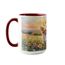 Blonde Chihuahua and Pup Farm Sunrise