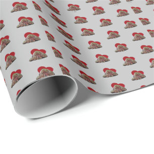 Blonde Cocker Spaniel Heart Wrapping Paper