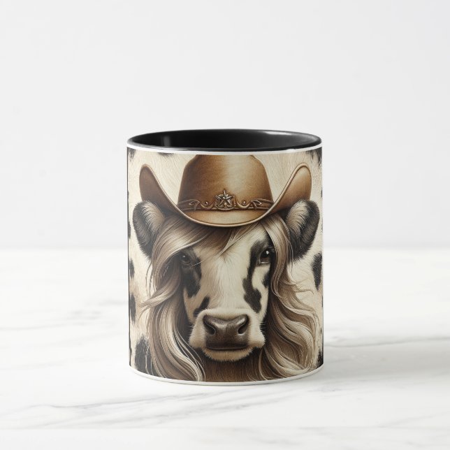 Blonde Country Cow Girl Funny Mug (Center)