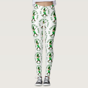 blonde dabbing leprechaun leggings