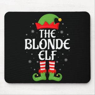 Blonde Elf Xmas Family Matching Elf Squad Christma Mouse Mat
