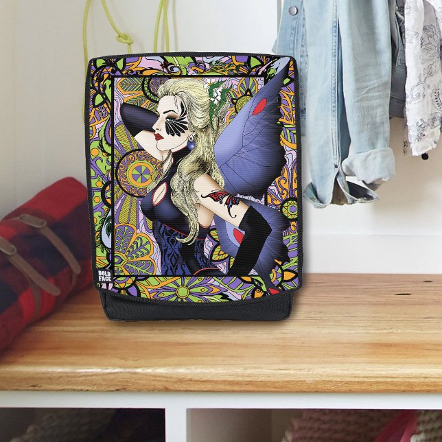 Blonde Fairy Floral Purple Backpack (Creator Uploaded)