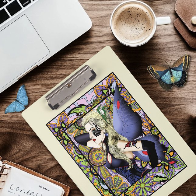 Blonde Fairy Floral Purple Clipboard (Creator Uploaded)