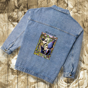 Blonde Fairy Floral Purple Denim Jacket