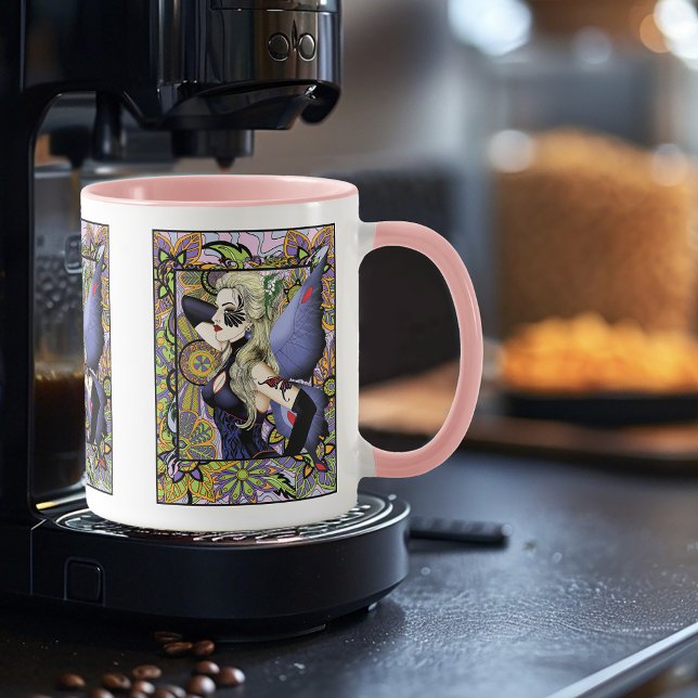 Blonde Fairy Floral Purple Mug (Creator Uploaded)