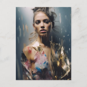 Blonde Fashion Model Photography Postcard