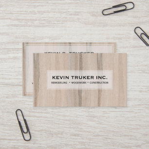 Blonde faux Wood Texture Remodeling Business Card
