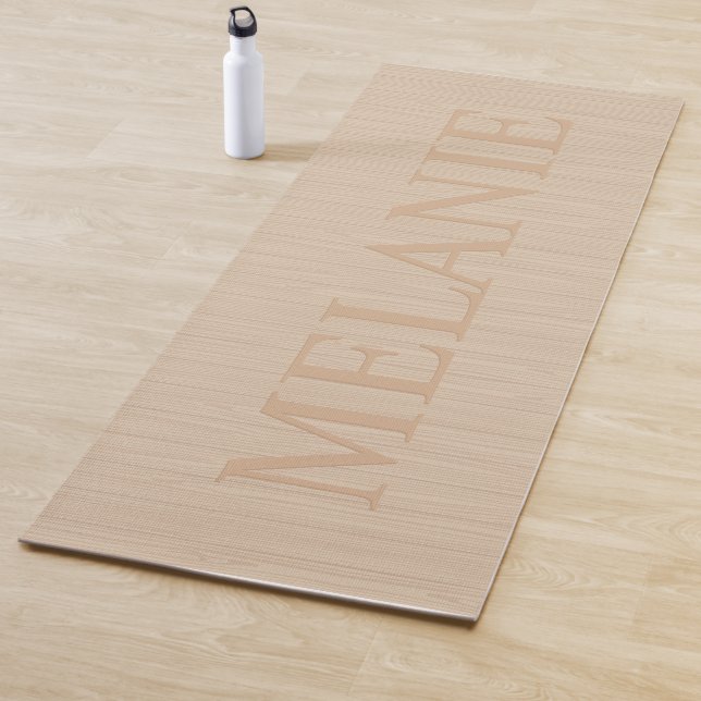 Blonde faux wood texture yoga mat (In Situ)