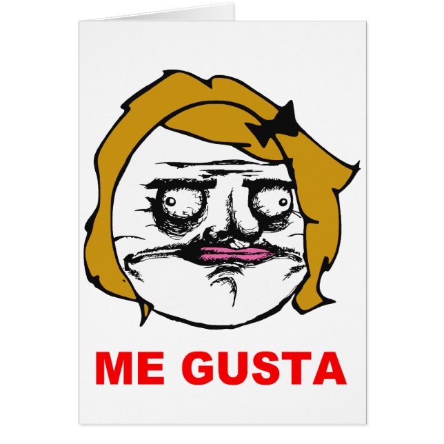 Blonde Female Me Gusta Comic Rage Face Meme (Front)
