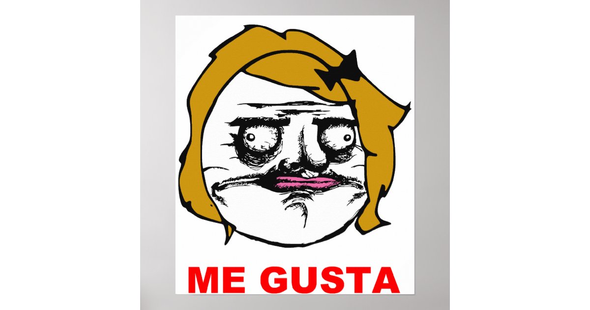 Blonde Female Me Gusta Comic Rage Face Meme Poster Zazzle blonde-female-me-gusta-comic-rage-face-meme-poster-zazzle