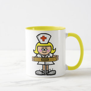 Blonde Female Nurse Mug   Customise It!
