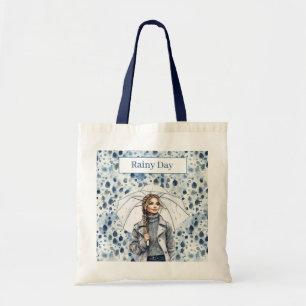 Blonde Female Rainy Day Tote Bag