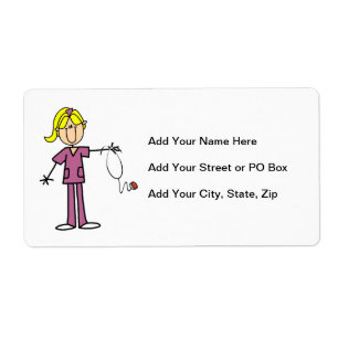 Blonde Female Stick Figure Nurse