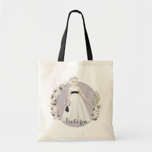 Blonde Flower Girl Name Tote Bag