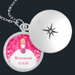 Blonde Fuchsia Wedding Bridesmaid Necklace<br><div class="desc">Keepsake Necklaces Choose either Silver Plated Gold Finish or Sterling Silver Unique Personalised Custom !st Christmas Gift Wedding Keepsake Wedding Party Necklaces - to change background colour - click customise - click edit - choose last tool in drop down menu and choose from one of the colours shown or enter...</div>