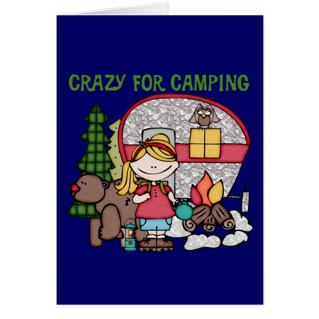 Blonde Girl Crazy For Camping (Front)