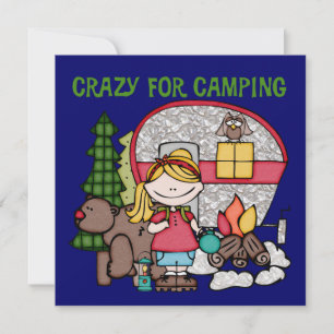 Blonde Girl Crazy For Camping