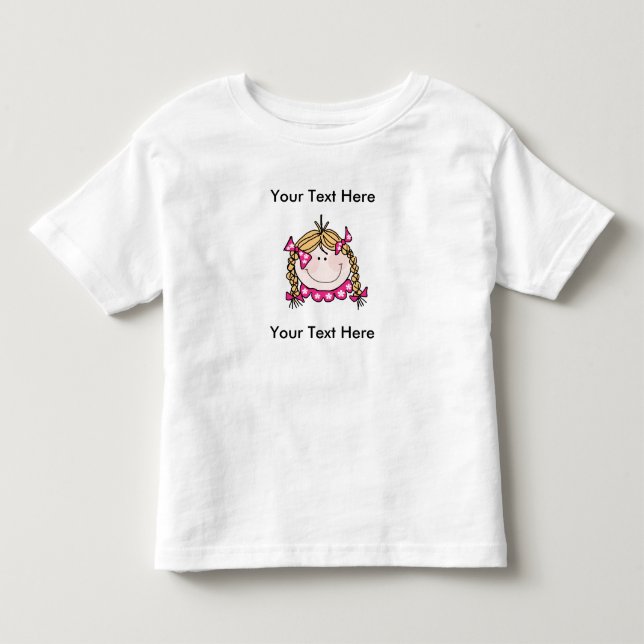 Blonde Girl Customisable T-shirt (Front)