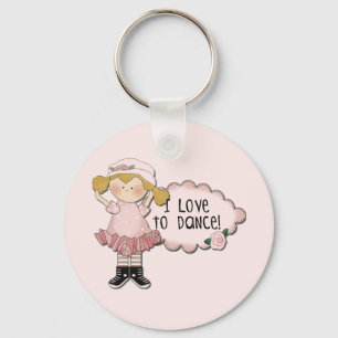Blonde  Girl Dancer Tshirts and Gifts Key Ring