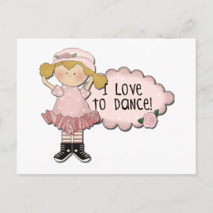 Blonde  Girl Dancer Tshirts and Gifts Postcard