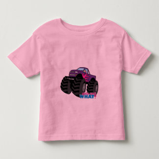 Blonde Girl Driving Purple Monster Truck Toddler T-Shirt