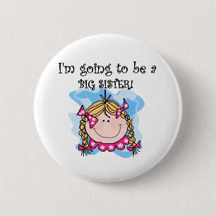 Blonde Girl Future Big Sister 6 Cm Round Badge