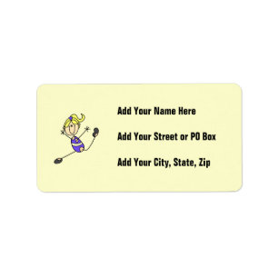 Blonde Girl Gymnast Label