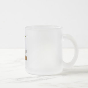 Blonde Girl Gymnast on Beam Tshirts and Gifts Frosted Glass Coffee Mug