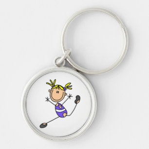 Blonde Girl Gymnast Tshirts and Gifts Key Ring