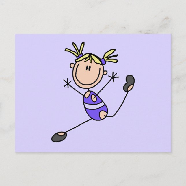 Blonde Girl Gymnast Tshirts and Gifts Postcard (Front)