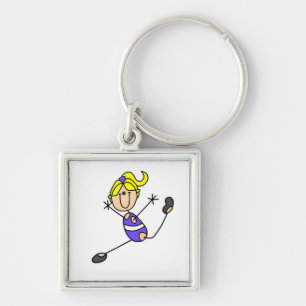 Blonde Girl Gymnastics T-shirts and Gifts Key Ring