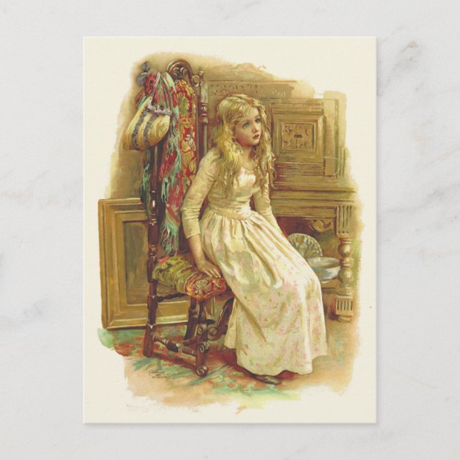 Blonde Girl in Curiosity Shop Postcard (Front)