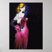Blonde Girl In Pink Dress Vintage Pulp Cover