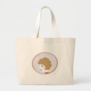 Blonde Girl in the Mirror Large Tote Bag