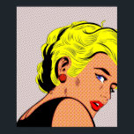 blonde girl Pop Art Woman Vintage  Comic Girl  pop Poster<br><div class="desc">blonde girl Pop Art Woman Vintage  Comic Girl  pop art woman blonde model Poster Anime Cartoon Comic Fiction Manga</div>