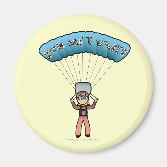 Blonde Girl Sky Diver Magnet (Front)